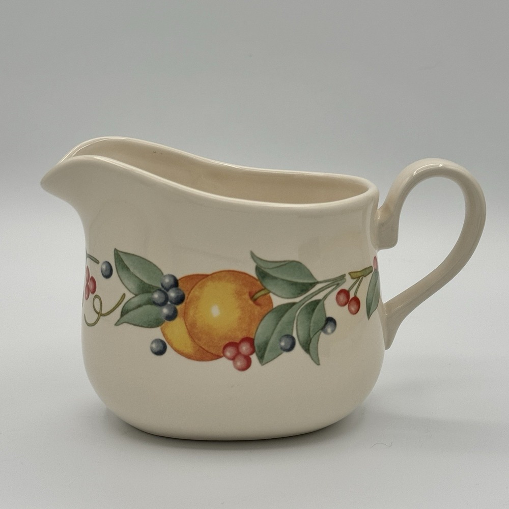 Vintage Corelle Coordinates Corning Stoneware Abundance Gravy Boat Fruit Pattern